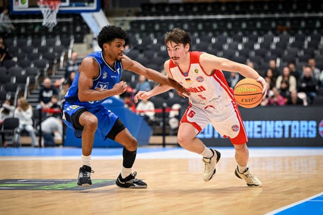 Barmer 2 Basketball Bundesliga ProA RheinStars Köln vs HAKRO Merlins Crailsheim, 20 12 2025 Jasper Günther RheinStarsKöln 6 , Barmer 2 Basketball Bundesliga ProA RheinStars Köln vs HAKRO Merlins Crailsheim on 20 12 2025 at Castello Düsseldorf in Düsseldorf Nordrhein Westfalen Copyright: xBEAUTIFULxSPORTS Mueller-Laschetx
