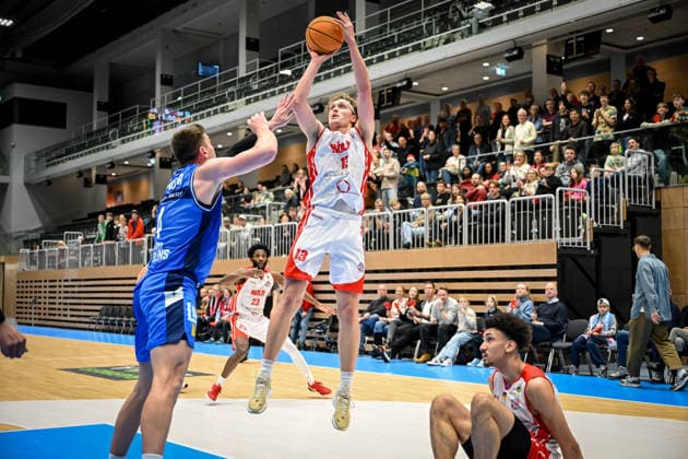 Barmer 2 Basketball Bundesliga ProA RheinStars Köln vs HAKRO Merlins Crailsheim, 20 12 2025 Adam John Paige RheinStarsKöln 13 , Barmer 2 Basketball Bundesliga ProA RheinStars Köln vs HAKRO Merlins Crailsheim on 20 12 2025 at Castello Düsseldorf in Düsseldorf Nordrhein Westfalen Copyright: xBEAUTIFULxSPORTS Mueller-Laschetx