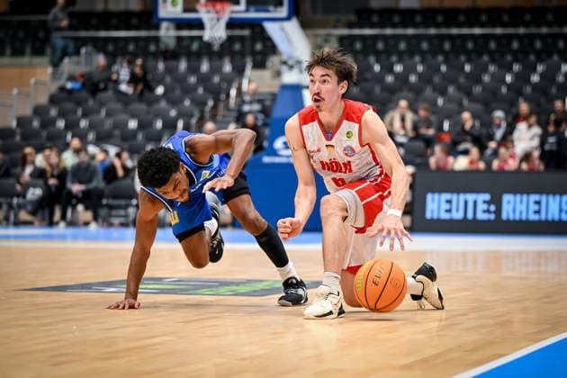 Barmer 2 Basketball Bundesliga ProA RheinStars Köln vs HAKRO Merlins Crailsheim, 20 12 2025 Jasper Günther RheinStarsKöln 6 , Barmer 2 Basketball Bundesliga ProA RheinStars Köln vs HAKRO Merlins Crailsheim on 20 12 2025 at Castello Düsseldorf in Düsseldorf Nordrhein Westfalen Copyright: xBEAUTIFULxSPORTS Mueller-Laschetx