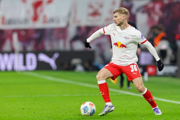 Timo Werner RB Leipzig controls the ball, Bundesliga, RB Leipzig v Bayer 04 Leverkusen, Red Bull Arena on December 20, 2025 in Leipzig, Germany Photo by Marco Steinbrenner DeFodi Images Timo Werner RB Leipzig controls the ball, Bundesliga, RB Leipzig v Bayer 04 Leverkusen, Red Bull Arena, December 20, 2025 in Leipzig, Germany Photo by Marco Steinbrenner DeFodi Images DFL regulations prohibit any use of photographs as image sequences and or quasi video