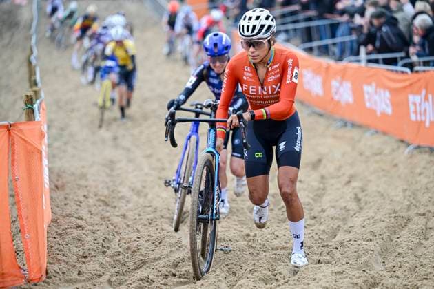 UCI Cyclocross World Cup 2025-2026 Koksijde KOKSIJDE, BELGIUM - DECEMBER 21 : Alvarado Ceylin Del Carmen (NED) of Alpecin-Deceuninck in action during the 6th leg of the Koksijde UCI Cyclocross World Cup 2025-2026 a cyclocross race for Women Elite on December 21, 2025 in Koksijde, Belgium, 21 12 2025 ( Koksijde Belgium  Copyright: xNicoxVereeckenx