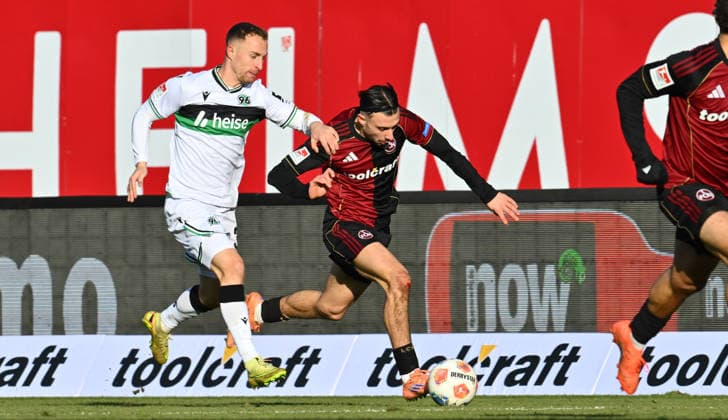 21 12 2025 Soccer Season 2025 2026 2 Soccer Bundesliga 17 Matchday 1 FC Nürnberg FCN Club Hannover 96 H96 Sportfoto Zink xwoxzix DFL regulations prohibit any use of photographs as image sequences and or quasi video only for editorial use Maurice Neubauer 33, Hannover 96 H96 Berkay Yilmaz 21, 1 FC Nürnberg FCN