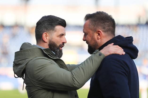 Braunschweig vs Schalke 04, 2 BL Braunschweig, 21 12 2025, FOOTBALL Eintracht Braunschweig vs FC Schalke 04, 2 BL, Season 2025 26 Head coach Miron MusliÄ‡ FC Schalke 04 , Head coach Miron MusliÄ‡ FC Schalke 04 Braunschweig