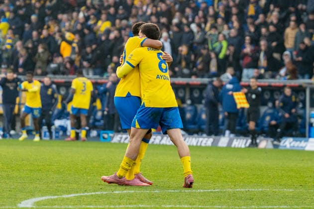 Germany, Soccer, 2 Bundesliga, Matchday 17 2025 2026 Eintracht Braunschweig Schalke 04 on 21 12 in Braunschweig Eintracht Stadion 1 0 Mehmet Aydin Eintracht Braunschweig 8 Goal Goal celebration Copyright: xSvenxHeidmannx