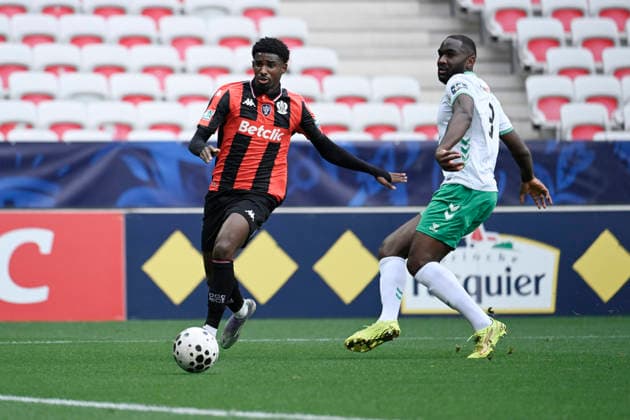 FOOTBALL : Nice (OGC Nice) vs Saint Etienne (ASSE) - Coupe de France - 32e de finale - 21 12 2025 Nice™s forward 11 Mohamed Ali Cho durant le match de coupe de France, opposant l™OGC Nice a L™AS Saint Etienne, a l™occasion des 32e de finale, Stade de l™Allianz Riviera de Nice, sud de la France, le 21 dÃ cembre 2025. NICEFrance  Copyright: xfredxDIDES psnewzx