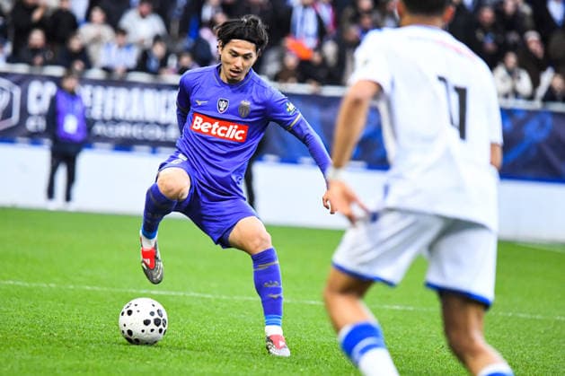 FOOTBALL : AJ Auxerre vs AS Monaco - Coupe de France - 32e de final - 21 12 2025 Takumi Minamino (AS Monaco) AuxerreFrance  Copyright: xBaptistexAutissierx
