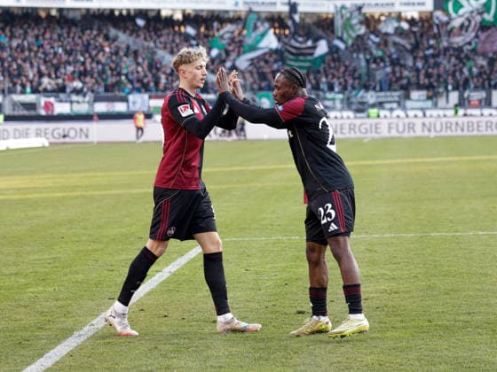 Germany Soccer, 2 Bundesliga 2025 26, 17 Matchday 1 FC Nuremberg vs Hannover 96 Max Morlock Stadion Nuremberg Mohamed Ali Zoma 1 FC Nuremberg, 23 Tim Drexler 1 FC Nuremberg, 15 Copyright: xChristopherxRupprechtx