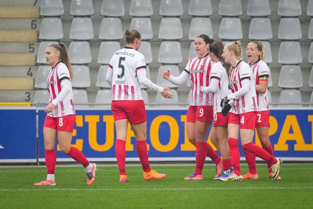 Soccer, Google Pixel Womens Bundesliga, 14 Matchday, 2025 2026, SC Freiburg vs SV Werder Bremen, 21 12 2025, Dreisamstadion, Freiburg, Svenja Förmli SC Freiburg, Women 9 Goal, Goal celebration, Emotions, Goal shot, Joy, Cheering, Freiburg Dreisamstadion Baden Württemberg Germany Copyright: xFINLEYxMÖRCHx