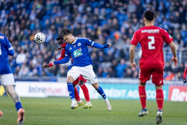 FOOTBALL : Racing de Strasbourg (RCS) vs Dunkerque- Coupe de France - 32e de finale - 21 12 2025 Stade de la Meinau. Strasbourg - France Diego Moreira 7 (RCS)  Copyright: xelyxandroxcegarrax