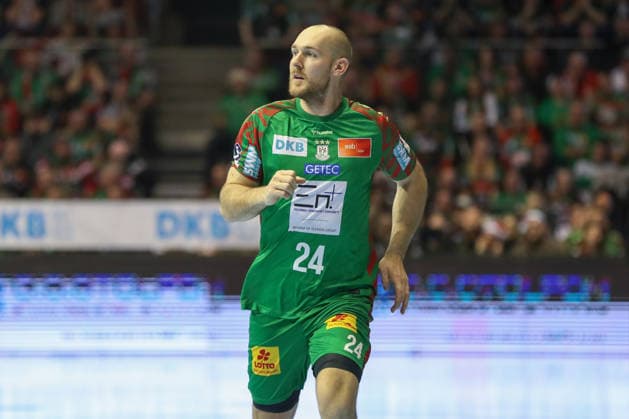21 12 2025, xgox, Handball Daikin HBL SC Magdeburg SC DHfK Leipzig emspor, v l Christian O Sullivan Magdeburg, 24 Magdeburg