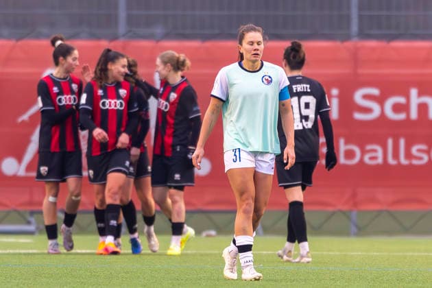 Ingolstadt, Germany 21 December 2025 2 BL Women 2025 2026 FC Ingolstadt 04 vs 1 FFC Turbine Potsdam In the picture Emilie Bernhardt Turbine unhappy after the 3 0 on the pitch Audi Sportpark Bayern Copyright: xFotostandx xSchäferx