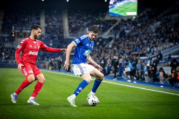 FOOTBALL : Racing de Strasbourg (RCS) vs Dunkerque- Coupe de France - 32e de finale - 21 12 2025 Stade de la Meinau. Strasbourg - France Joaquin Panichelli 9 (RCS)  Copyright: xElyxandroxCEGARRAx