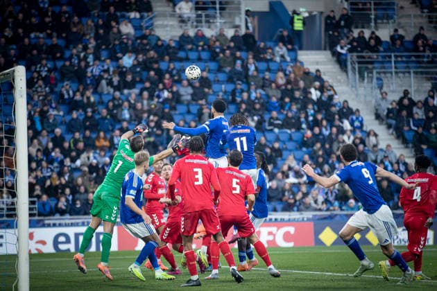FOOTBALL : Racing de Strasbourg (RCS) vs Dunkerque- Coupe de France - 32e de finale - 21 12 2025 Stade de la Meinau. Strasbourg - France BUT REFUSE Andrew Omobamidele 2 (RCS)  Copyright: xElyxandroxCEGARRAx