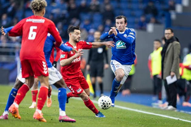 FOOTBALL : Racing de Strasbourg (RCS) vs Dunkerque- Coupe de France - 32e de finale - 21 12 2025 Stade de la Meinau. Strasbourg - France Ben Chilwell 3 (RCS)  Copyright: xelyxandroxcegarrax