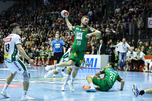 Philipp Weber SC Magdeburg,20 Handball Bundesliga Season 2025 2026 SC Magdeburg vs SC DHFK Leipzig at the GETEC Arena in Magdeburg Action,Handball,Germany,21 12 2025
