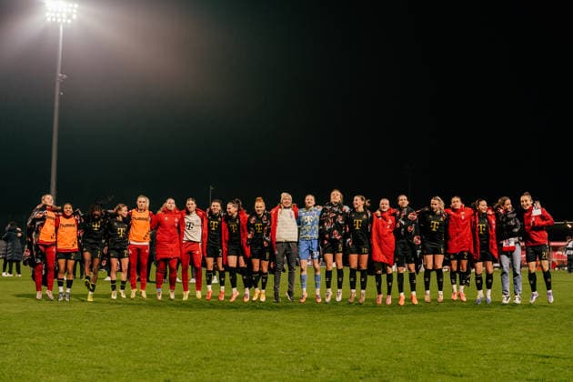 21 12 25, Women, Football, Google Pixel Women Bundesliga, Season 2025 2026, RB Leipzig 1 FC Köln, 14 Matchday Team of 1 FC Köln celebrating the 0 1 victory after the end of the match Leipzig Training Center Cottaweg SN Germany