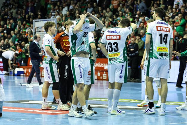 Franz Semper M ,SC DHFK Leipzig,32 Handball Bundesliga Season 2025 2026 SC Magdeburg vs SC DHFK Leipzig at the GETEC Arena in Magdeburg Action,Handball,Germany,21 12 2025