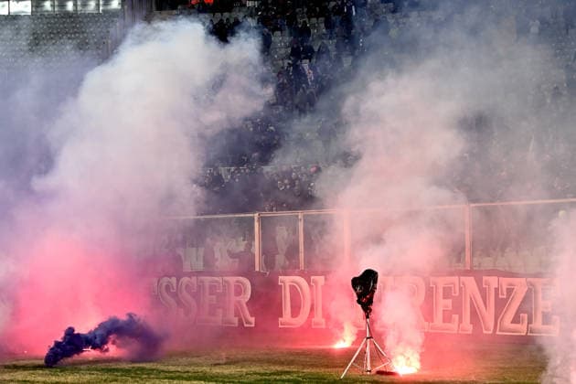 Mp Firenze 21 12 2025 - campionato di calcio serie A Fiorentina-Udinese foto Matteo Papini Image nella foto: protesta tifosi Fiorentina 