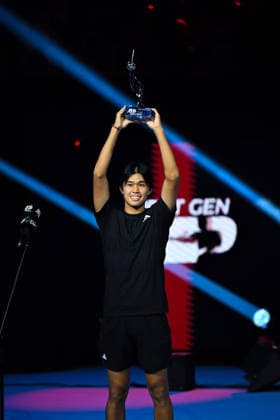 Next Gen ATP, Tennis Herren Tennis Finals Presented by PIF - Jeddah Learner Tien from USA during his final match at the 2025 ATP NextGen Finals in Jeddah , on December 21, 2025.