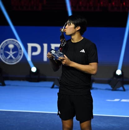 Next Gen ATP, Tennis Herren Tennis Finals Presented by PIF - Jeddah Learner Tien from USA during his final match at the 2025 ATP NextGen Finals in Jeddah , on December 21, 2025.