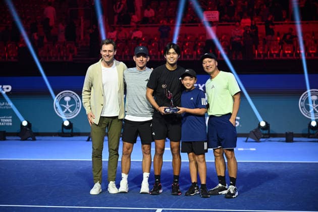 Next Gen ATP, Tennis Herren Tennis Finals Presented by PIF - Jeddah Learner Tien from USA during his final match at the 2025 ATP NextGen Finals in Jeddah , on December 21, 2025.