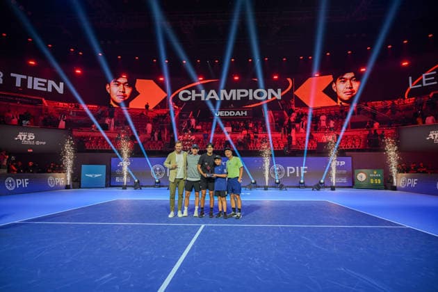 Next Gen ATP, Tennis Herren Tennis Finals Presented by PIF - Jeddah Learner Tien from USA during his final match at the 2025 ATP NextGen Finals in Jeddah , on December 21, 2025.