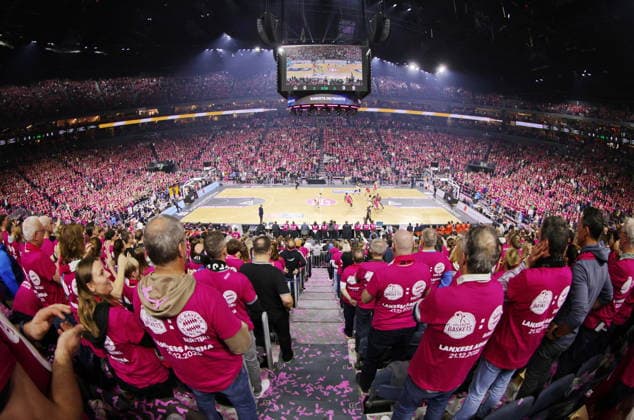 Telekom Baskets Bonn vs FC Bayern Munich Basketball Record match in front of over 19,000 spectators in the Lanxess Arena Kölnarena, Koelnarena 31 Speiltag Saison 2025 26