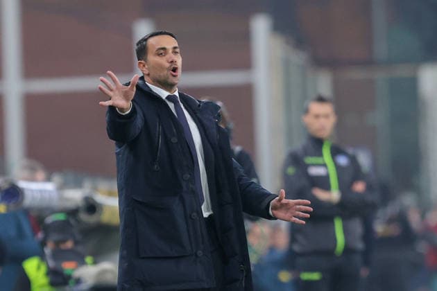 Atalanta s head coach Raffaele Palladino during the Serie A soccer match between Genoa and Atalanta at the Luigi Ferraris Stadium in Genoa, Italy - Sunday, December 21, 2025. - Soccer .  Copyright: xTanoxPecoraro LaPressex