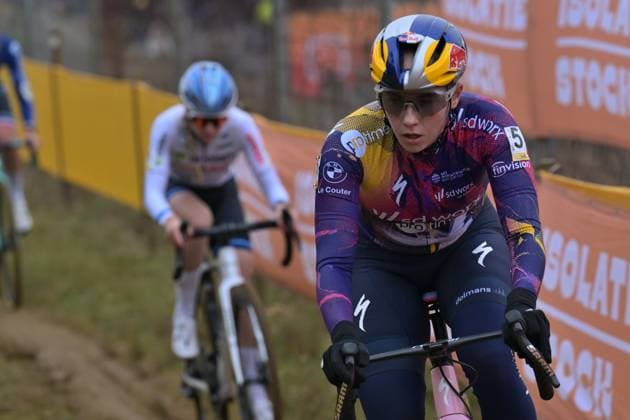 Hungarian Kata Blanka Vas pictured in action during the women elite race at the cyclocross cycling event in Heusden-Zolder, stage 5 8 in the Superprestige competition, Tuesday 23 December 2025. DAVIDxPINTENS  x150964170x