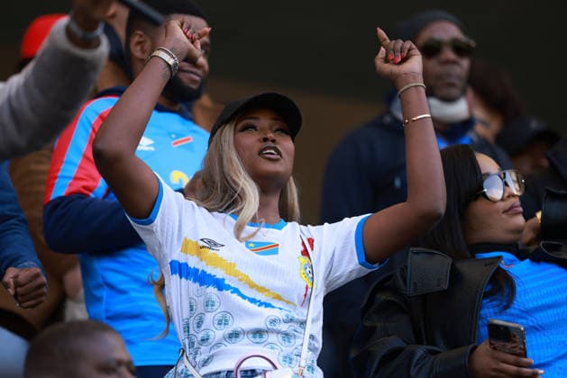Morocco, Rabat - 23 December 2025 - female Fan of Democratic Republic of Congo during the Africa Cup of Nations 2025 match of group D between DR Congo national team, Nationalteam and Benin national team at Al-Barid Stadium, Rabat, Morocco. AFCON 2025 - Democratic Republic of Congo vs. Benin Copyright: xSFSIx