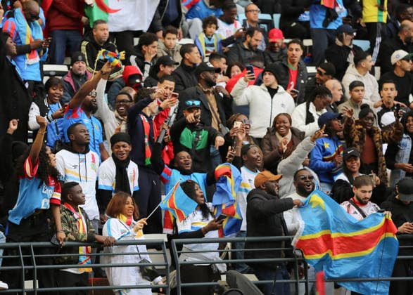 Africa Cup of Nations - Benin v Congo Match Fans during the Africa Cup of Nations (CAN) Group D football match between Democratic Republic of Congo and Benin at Al Medina Stadium in Rabat, Morocco on December 23, 2025. Photo by Bouhara Hamza ABACAPRESS.COM Rabat Morocco  Copyright: xBouharaxHamza ABACAx