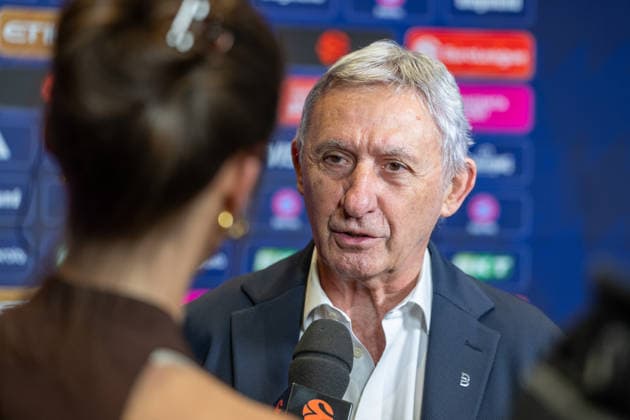 Head coach Svetislav Persic FC Bayern Basketball interview, FC Bayern Basketball vs Hapoel IBI Tel Aviv, EuroLeague 18 Matchday, 23 12 2025 Munich Bavaria Germany Copyright: xkolbert-press UlrichxGamelx