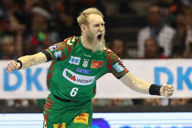 23 12 2025, xtgx, SC Magdeburg THW Kiel v l Matthias Musche Magdeburg, 6 Jubel, Torjubel, jubelt ueber das Tor, celebrate the goal, celebration Magdeburg
