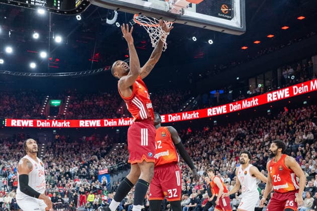 Isiaha Mike 22 FC Bayern Basketball , FC Bayern Basketball vs Hapoel IBI Tel Aviv, EuroLeague 18 Matchday, 23 12 2025 Munich Bavaria Germany Copyright: xkolbert-press UlrichxGamelx