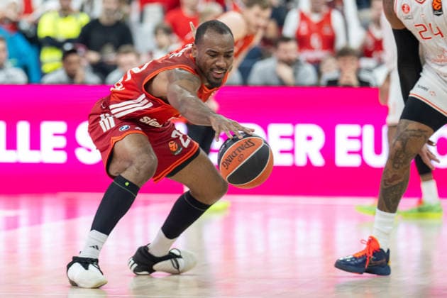 Isiaha Mike 22 FC Bayern Basketball , FC Bayern Basketball vs Hapoel IBI Tel Aviv, EuroLeague 18 Matchday, 23 12 2025 Munich Bavaria Germany Copyright: xkolbert-press UlrichxGamelx