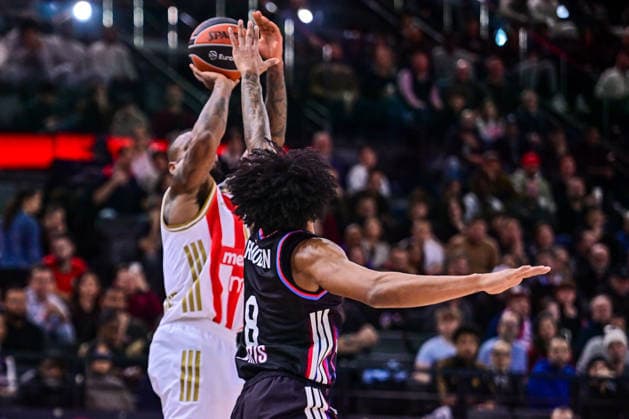 BASKET : Paris Basket vs Etoile Rouge Belgrade - Euroleague - 23 12 2025 JARED RHODEN ( 8 - Paris Basket ) during the Euroleague match between Paris Basketball and Crvena Zvezda Meridianbet Belgrade at Accor Arena on December 23, 2025 in Paris, France. ( Photo by Federico Pestellini PSNewz ) - ParisFrance  Copyright: xFedericoxPestellinix