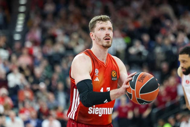 Andreas Obst FC Bayern Basketball, 13 , GER, FC Bayern Basketball vs Hapoel Tel Aviv, Basketball, Euroleague, Matchday 18, Season 2025 2026, 23 12 2025, GER, FC Bayern Basketball vs Hapoel Tel Aviv, Basketball, Euroleague, Matchday 18, Season 2025 2026, 23 12 2025 Munich Copyright: xEibner-Pressefoto JennixMaulx EP_JML