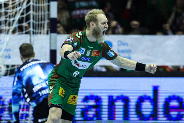 Matthias Musche SC Magdeburg,6 Handball Bundesliga Season 2025 2026 SC Magdeburg vs THW Kiel at the GETEC Arena in Magdeburg Action,Handball,Germany,23 12 2025