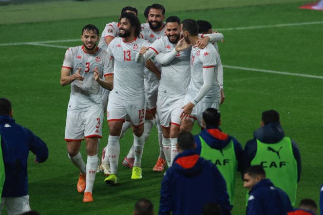 Morocco, Rabat - 23 December 2025 - Ellyes Skhiri of Tunisia national team, Nationalteam scoring a goal celebrations during the Africa Cup of Nations 2025 match of group C between Tunisia national team and Uganda national team at Screenshot 2025-12-23 at Stade Olympique Annexe Complexe Sportif Prince Abdellah Rabat, Morocco. AFCON 2025 - Tunisia vs. Uganda Copyright: xSFSIx