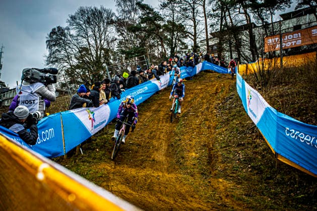 Cyclocross - Telenet Superprestige Heusden-Zolder Blanka Vas (Hun Team SD Worx - Protime) and French national champion Amandine Fouquenet (FRA Arkea - B&B Hotels Women) Telenet Superprestige Heusden-Zolder Women Elite - Heusen-Zolder Belgium Photo: Stijn Bastens CC Heusden-Zolder Belgium  Copyright: xContentxCurationx StijnxBastensx xCCx