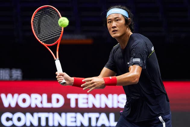 SHENZHEN, CHINA - DECEMBER 25: Zhang Zhizhen of China attends a training session of the 2025 World Tennis Continental Cup on December 25, 2025 in Shenzhen, Guangdong Province of China.  Copyright: xVCGx 111612020169