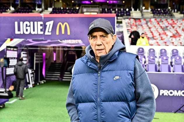 FOOTBALL : Toulouse vs Montpellier - 19eme Journee de Ligue 1 McDonald S - Toulouse - 26 01 2025 Jean Louis Gasset (mh) Toulouse  Copyright: xThierryxBretonx