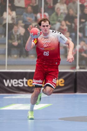 26 12 2025, Handball, Season 2025 2026, 2 Handball Bundesliga, 17 Matchday, TuSEM Essen TuS Ferndorf, Tom Wolf TuSEM Essen , Essen Am Hallo NRW Germany xRHR PHOTO DEx Copyright: DennisxEwert RHR-FOTOx RHR-FOTO DE