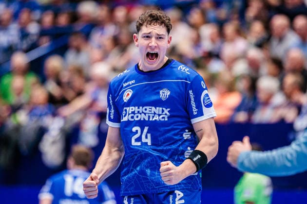 Joel Willecke TBV Lemgo Lippe, 24 cheers GER, TBV Lemgo Lippe vs HSG Wetzlar, Handball, 1 Bundesliga, Matchday 19, Season 2025 2026, 26 12 2025 GER, TBV Lemgo Lippe vs HSG Wetzlar, Handball, 1 Bundesliga, Matchday 19, Season 2025 2026, 26 12 2025 Lemgo Copyright: xEibner-Pressefoto JanxRollingerx EP_JSK