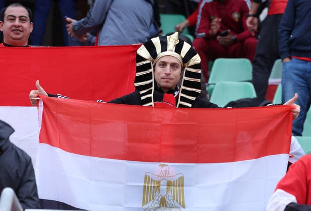Egypt v South Africa - Africa Cup of Nations AGADIR, MOROCCO – DECEMBER 26: Egypt’s fans support their team before 35th Africa Cup of Nations (AFCON 2025) Group B match between Egypt and South Africa at Adrar Stadium in Agadir, Morocco, on December 26, 2025. Stringer Anadolu Agadir Morocco. Editorial use only. Please get in touch for any other usage.  Copyright: x2025xAnadoluxStringerx