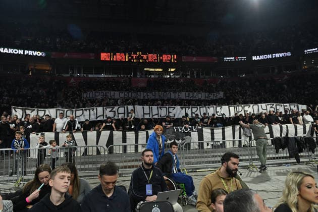 PARTIZAN vs MACCABI TEL AVIV SUPPORTERS basketball Partizana vs Maccbi Tel Aviv Euroleague, Beogradska arena, Belgrade 26.12.2025 Foto: BASKETBALL, EUROLEAGUE, PARTIZAN, MACCABI TEL AVIV Belgrade Belgrade arena Serbia Copyright: xMarkoxMetlas xMNxPressx