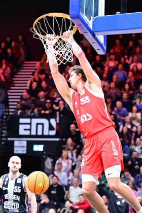 26 12 2025 Basketball Season 2025 2026 2 Bundesliga Pro A 15 Matchday Nuremberg Falcons Basketball Club NBC Giessen 46ers AlSch xalxscx Brandton Dean Chatfield 33, Nuremberg Falcons BC NBC