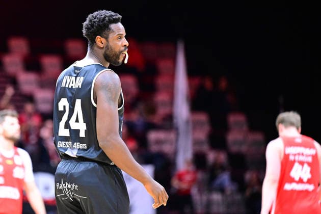 26 12 2025 Basketball Season 2025 2026 2 Bundesliga Pro A 15 Matchday Nuremberg Falcons Basketball Club NBC Giessen 46ers AlSch xalxscx Roland L Amour Nyama 24, Giessen 46ers