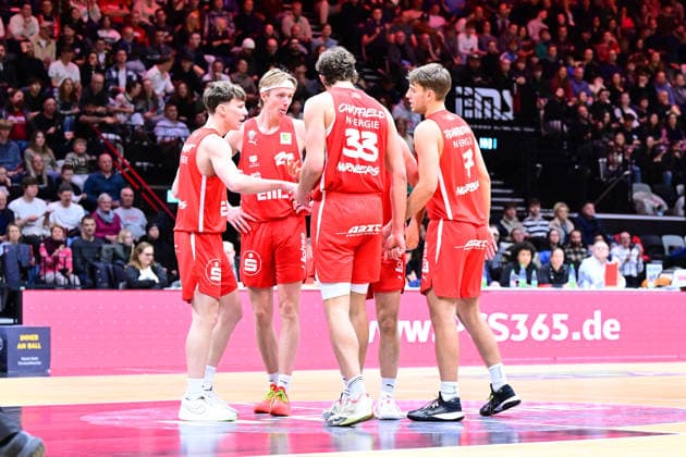 26 12 2025 Basketball Season 2025 2026 2 Bundesliga Pro A 15 Matchday Nuremberg Falcons Basketball Club NBC Giessen 46ers AlSch xalxscx Team Nuremberg Falcons BC NBC