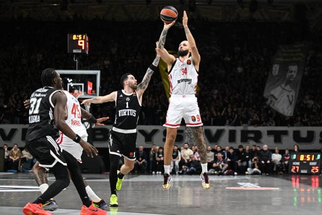 Evan Fournier Virtus Bologna - Olympiacos Piraeus Euroleague 2025 26 Round 18 Bologna, 26 12 2025 Foto E. Coppola Ciamillo-Castoria Bologna  Copyright: xEgiziaxCoppolax